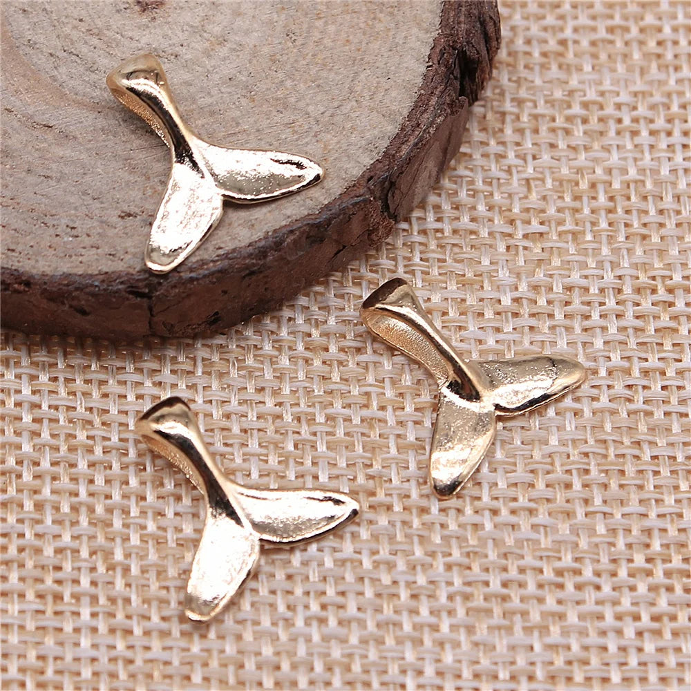 Vintage Whale Tail Mermaid Charms Set for DIY Jewelry Crafting 20 Pieces 16x16mm