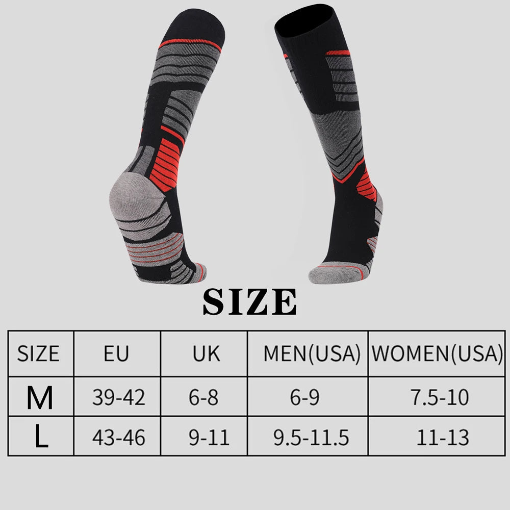 Mens Thermal Knee High Ski Socks For Winter Sports Outdoor