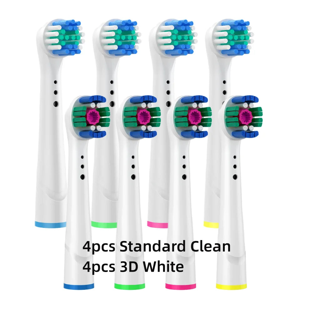 Toothbrush Replacement Heads Refill for Oral B Electric Toothbrush Pro1000 Pro 3000 Pro5000 Pro7000 Vitality Floss Action - 16 Pack 8 Assorted E