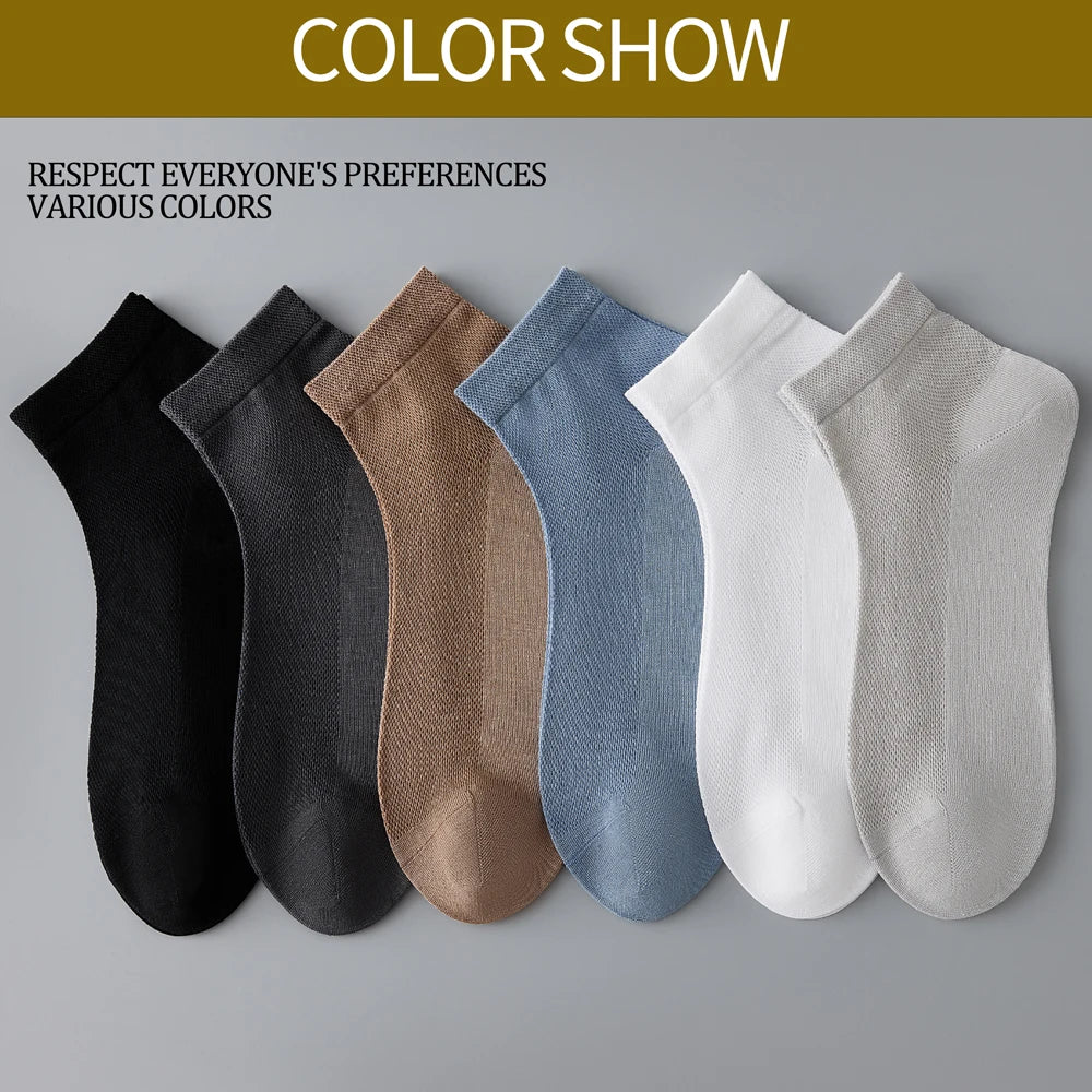 Mens Mulberry Silk Modal Mid Calf Breathable Thin Socks
