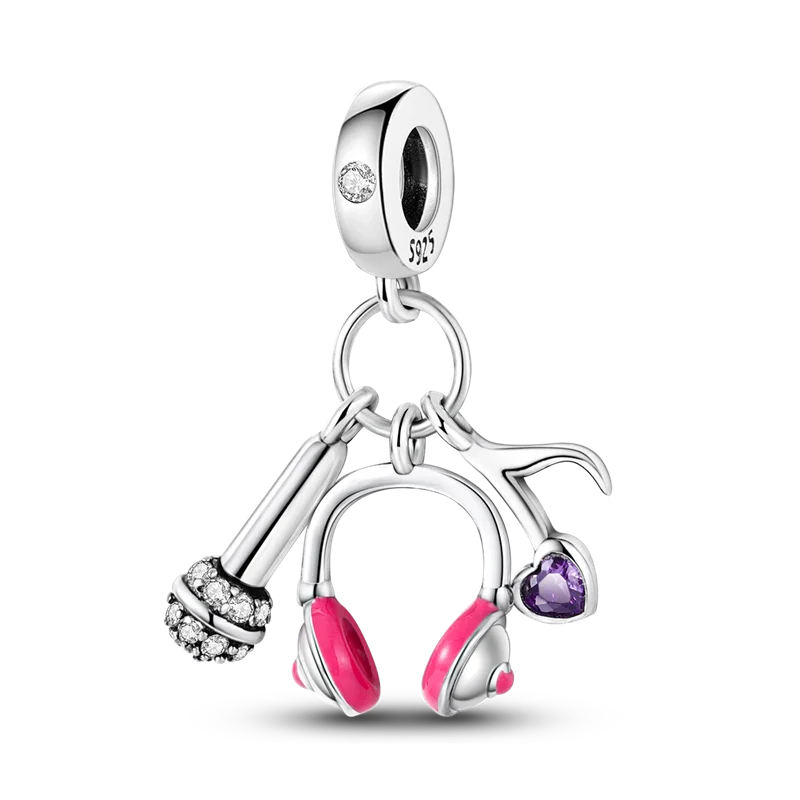 925 Sterling Silver Charm Bead Bracelet for Smartwatch and DIY Jewelry KTC663