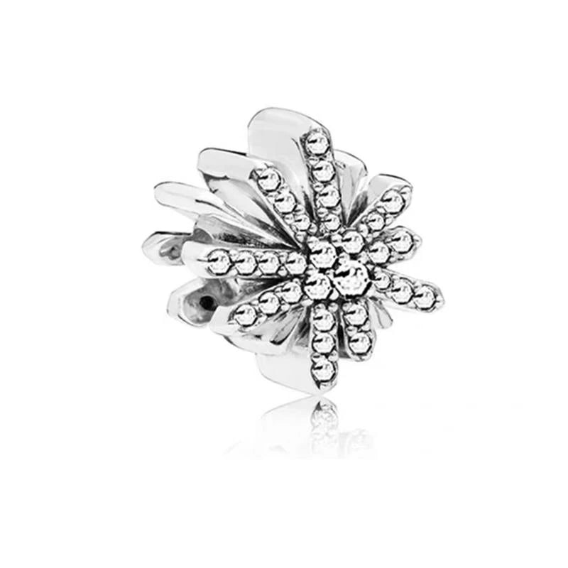 Sparkling Snowflake Sun Lightning Dangle Charm Bead 925
