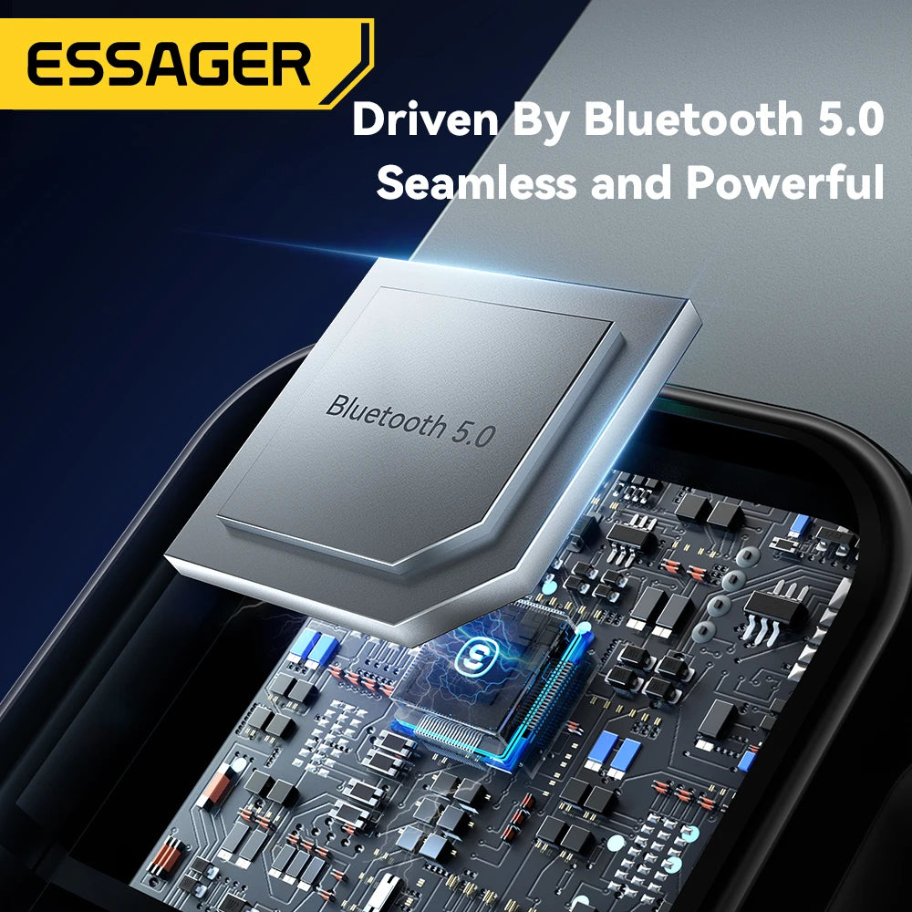 Essager Bluetooth 5.0 USB Audio Adapter Wireless Handsfree Car Stereo Transmitter Receiver with 3.5mm Jack