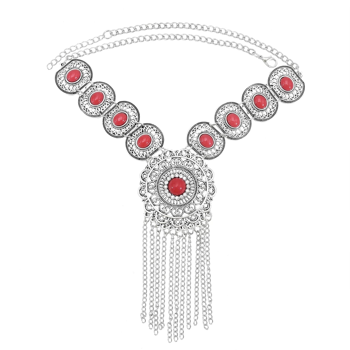 Indian Vintage Coin Tassel Choker Necklace for Women Ethnic Boho Jewelry Gift