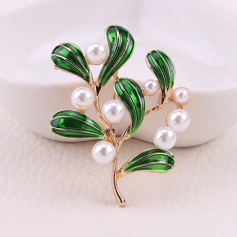 Elegant Enamel Floral Brooch Pins for Women and Unisex Party Office Accessories