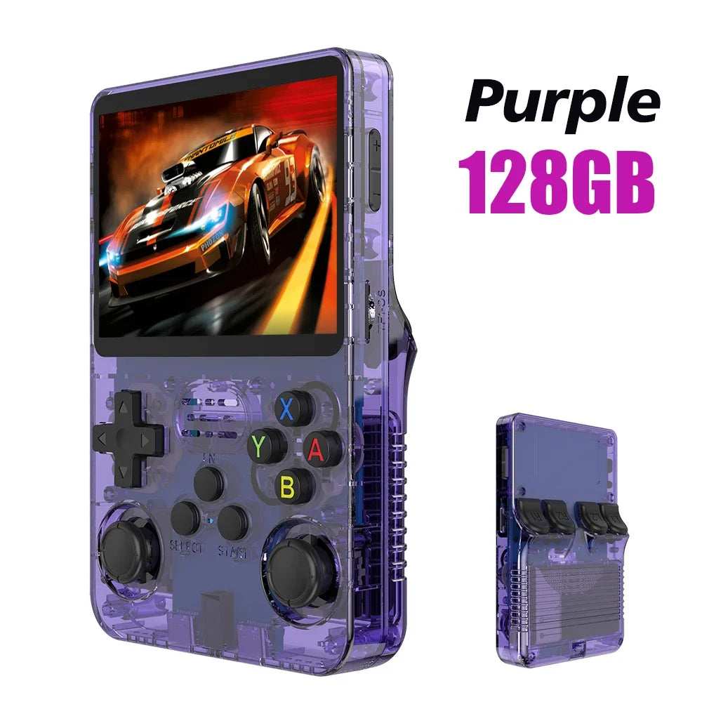 128GB Open Source R36S Retro Handheld Game Console Linux 3.5 Inch IPS Pocket Portable Player With 15000 Preloaded Games