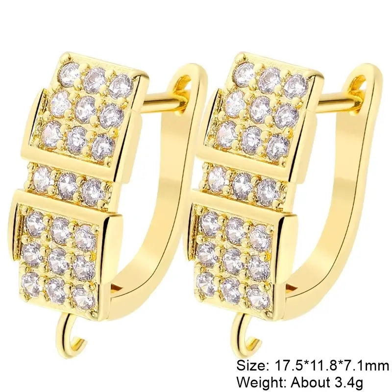 Juya 18K Gold Plated Earwire Hooks for DIY Fashion Jewelry Gold 17