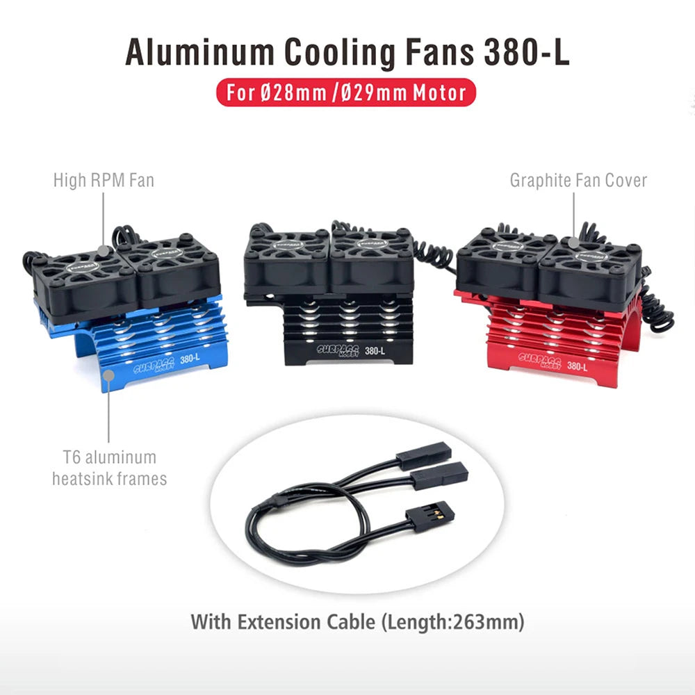Surpass Hobby RC Motor Fan Cooling Fan Heatsink Metal 28-36mm