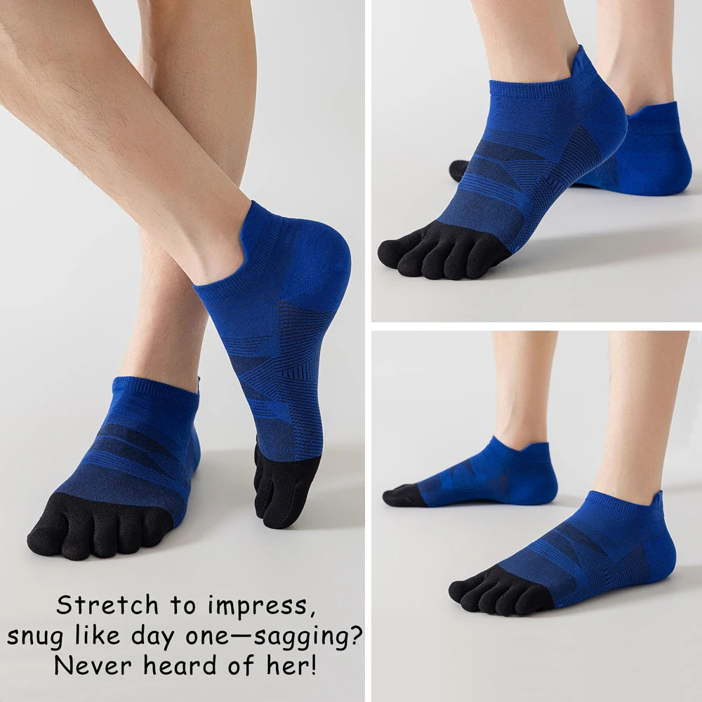 Lightweight Mens Split Toe Socks Cotton Blend Arch Support