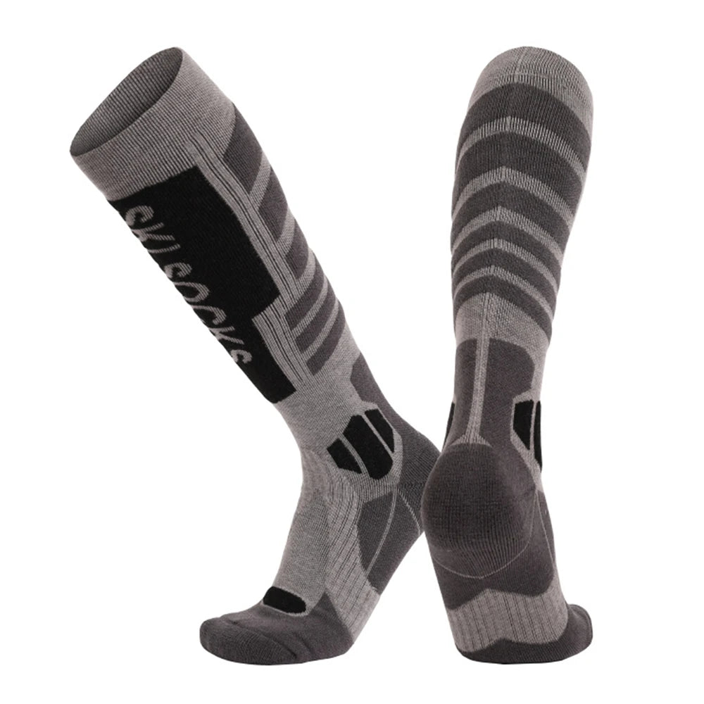 Merino Wool Knee High Ski Socks Thickened Outdoor Warm