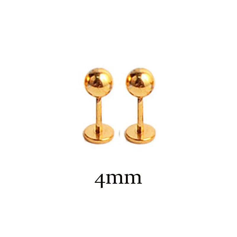 Stainless Steel Tragus Helix Ball Studs Set for Men and Women Body Piercing Jewelry