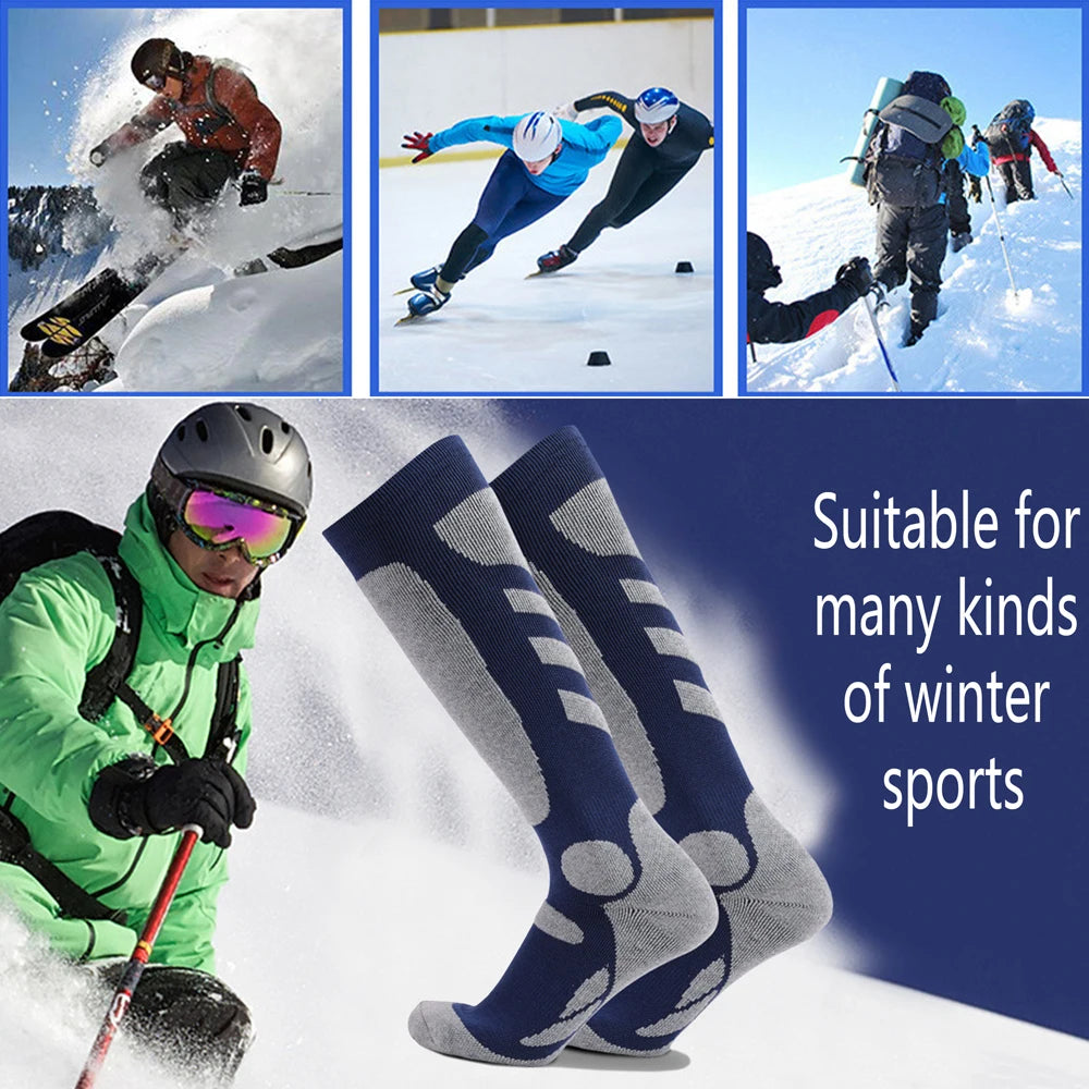 Thermal Cotton Ski Socks Unisex Warm Hiking Cycling