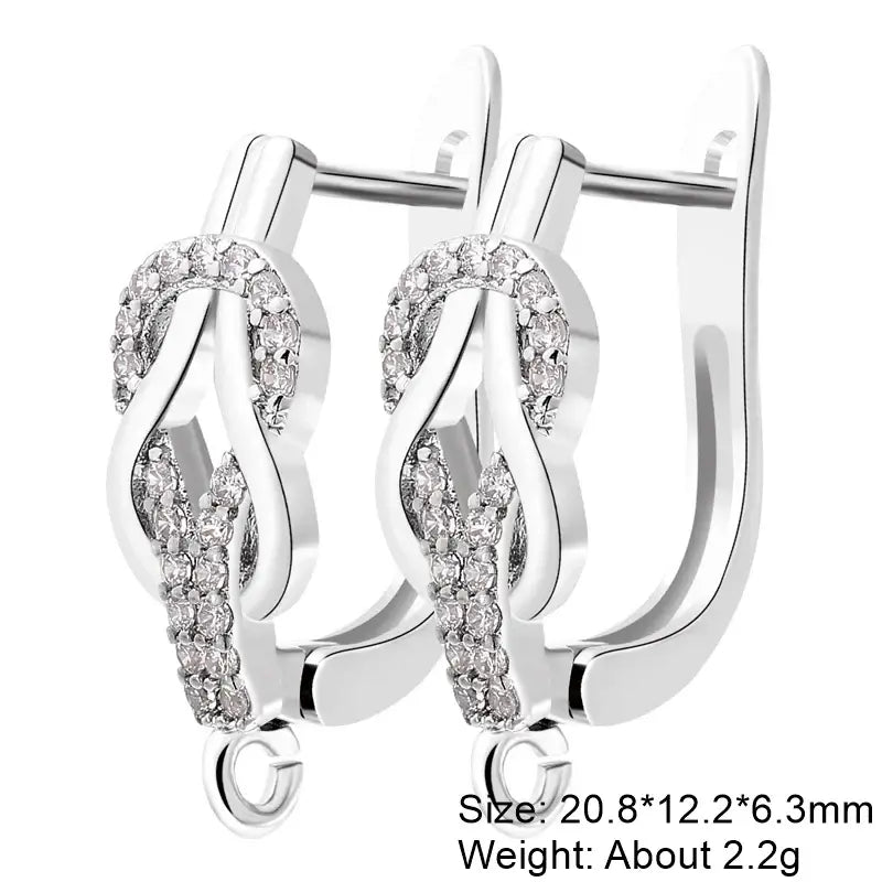 Juya 18K Gold Plated Earwire Hooks for DIY Fashion Jewelry White Gold 1