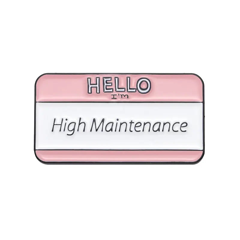 Quirky Anxious Dialog Enamel Lapel Pins for Unique Fashion Statements