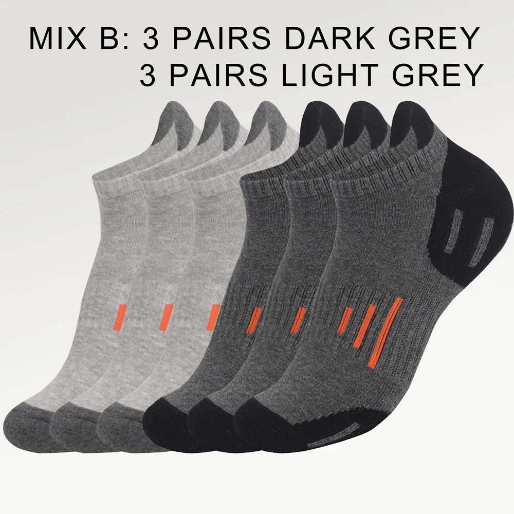 6 Pairs Unisex Terry Sole Running Socks Thick Cotton