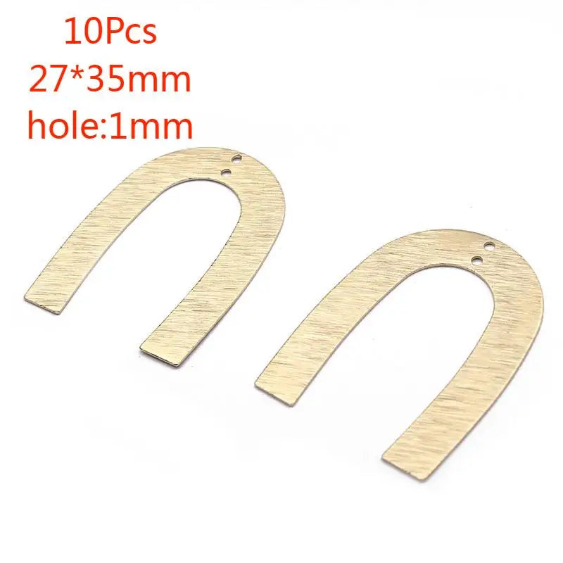 Brass Moon Round Connectors U-Shaped Arch Links for DIY Jewelry Making 10 to 20 Pieces