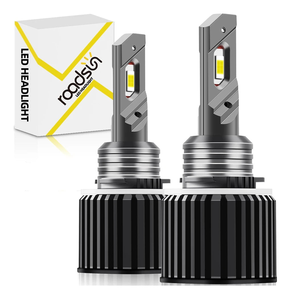Ultra-Bright H15 LED Car Headlight Bulbs 6500K White Light Canbus Compatible for VW Golf 6 Audi BMW