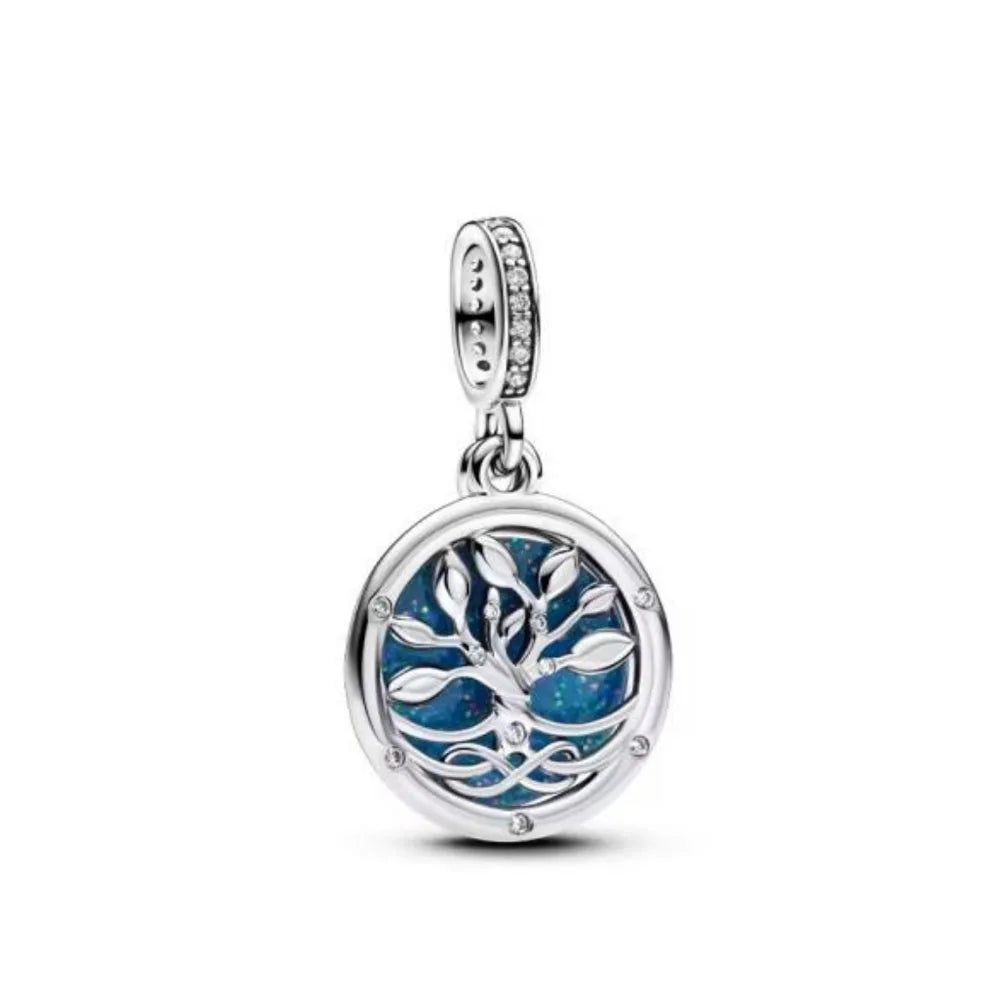 925 Silver Monkey Elephant Sun Moon Bead Pendant Charm