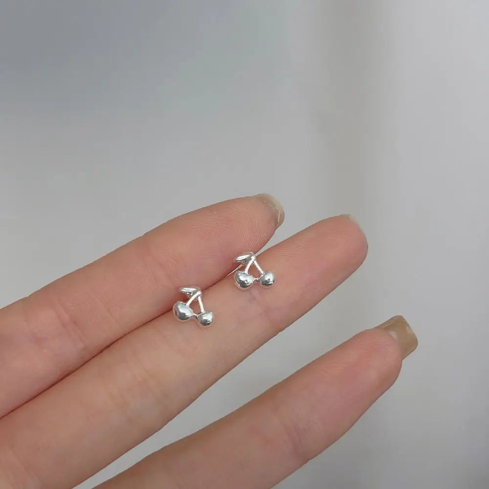 925 Silver Mini Stud Earrings for Women Heart Star Butterfly Dinosaur Design