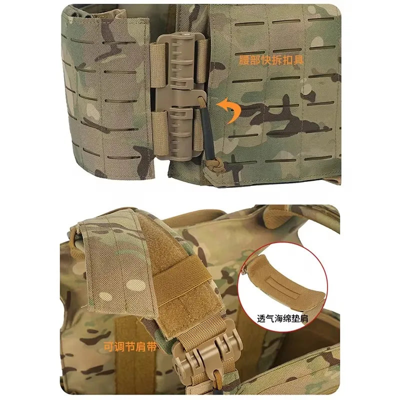 New Combat Vest 6094 Quick Detachable Tactical Black Gear