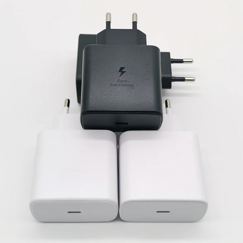 Samsung 45W Super Fast USB C Charger With 1.8M Type C Cable For Galaxy S24 S23 S22 S21 S20 Note 20 Ultra Z Flip And Fold Series