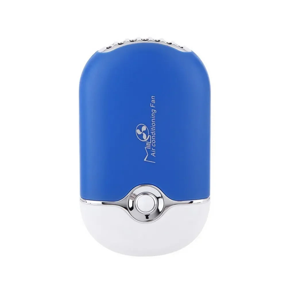 Usb Rechargeable Portable Mini Fan Bladeless Handheld Dryer Blue