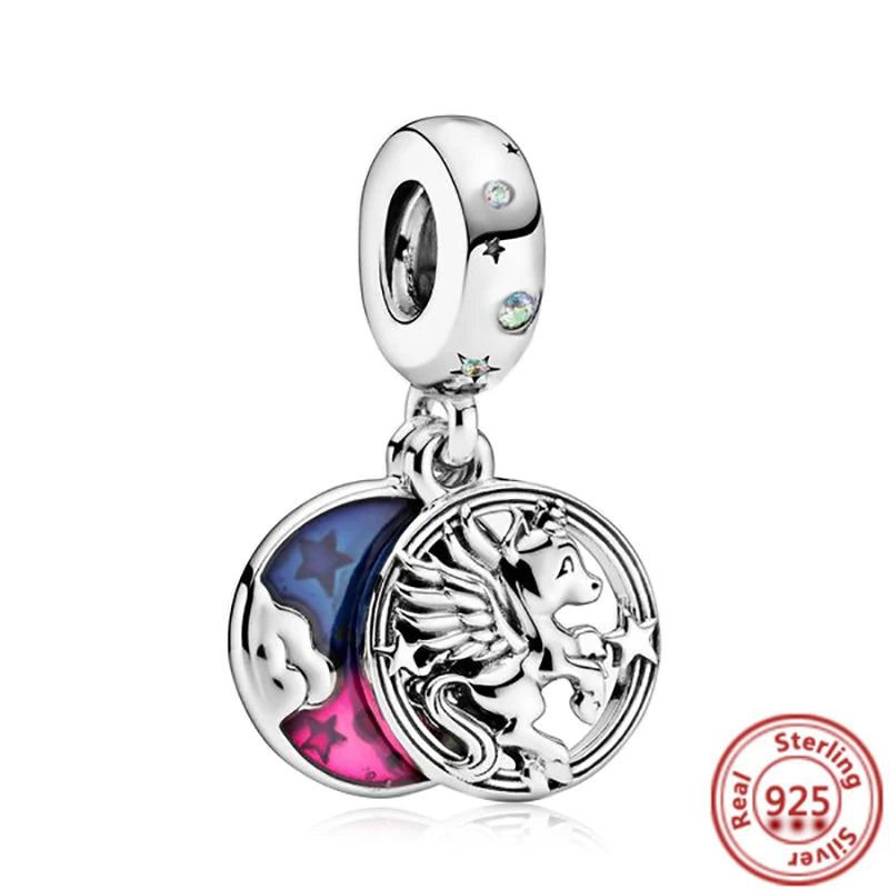 Cute Animal Family Charm Beads for DIY Silver Bracelet Jewelry Making Y446