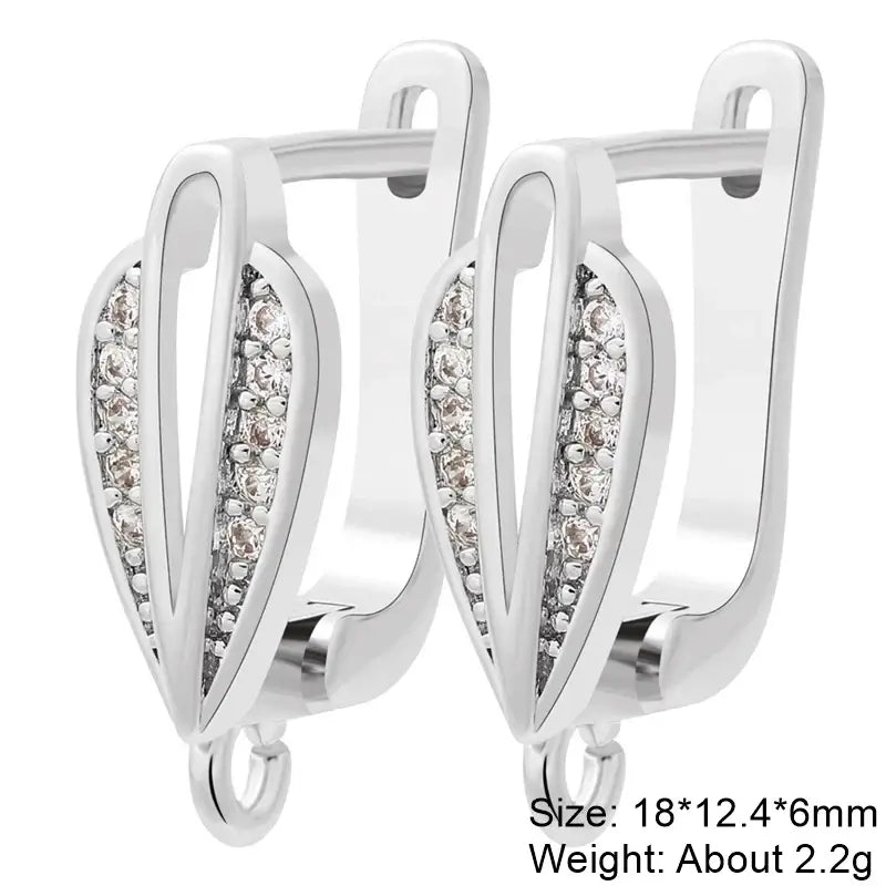 Juya 18K Gold Plated Earwire Hooks for DIY Fashion Jewelry White Gold 7