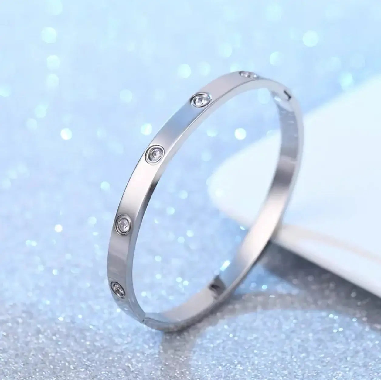 Titanium Steel Gold Silver Color Bangles for Women and Girls 11