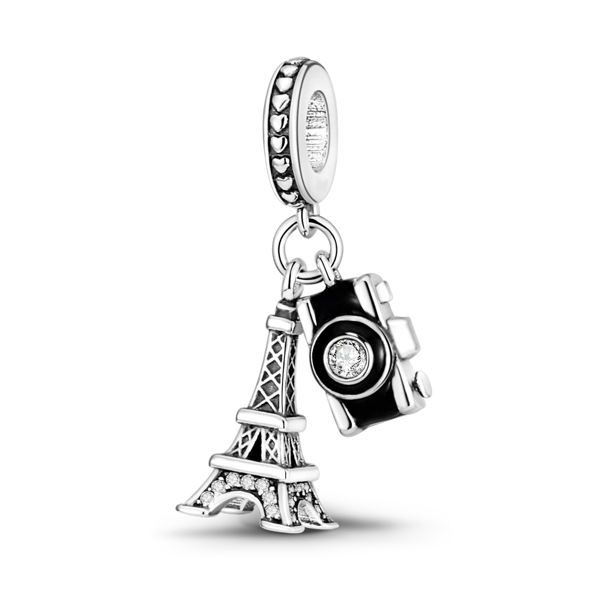 925 Silver Paris Plane Travel Charms for Bracelet Jewelry KTC067