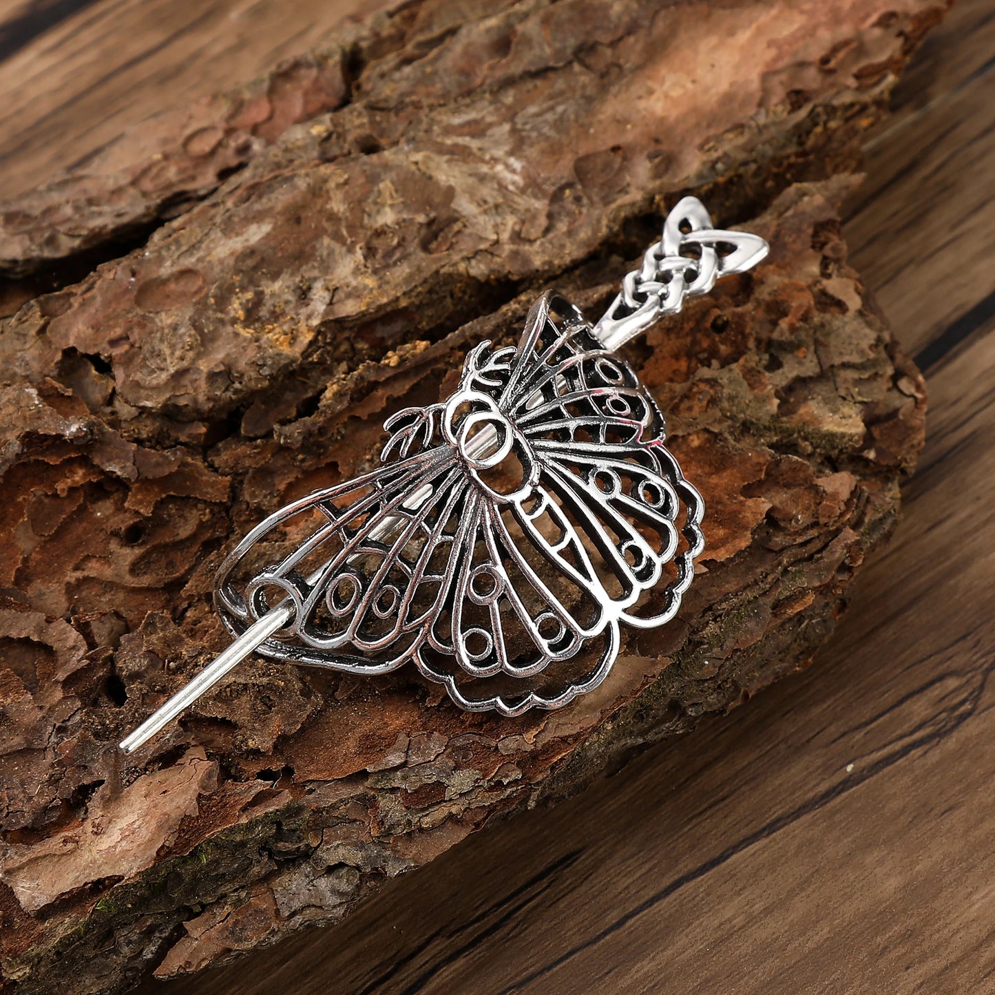 Viking Retro Butterfly Moth Hairpin Celtic Knot Gothic Hair Stick Scandinavian Accessories