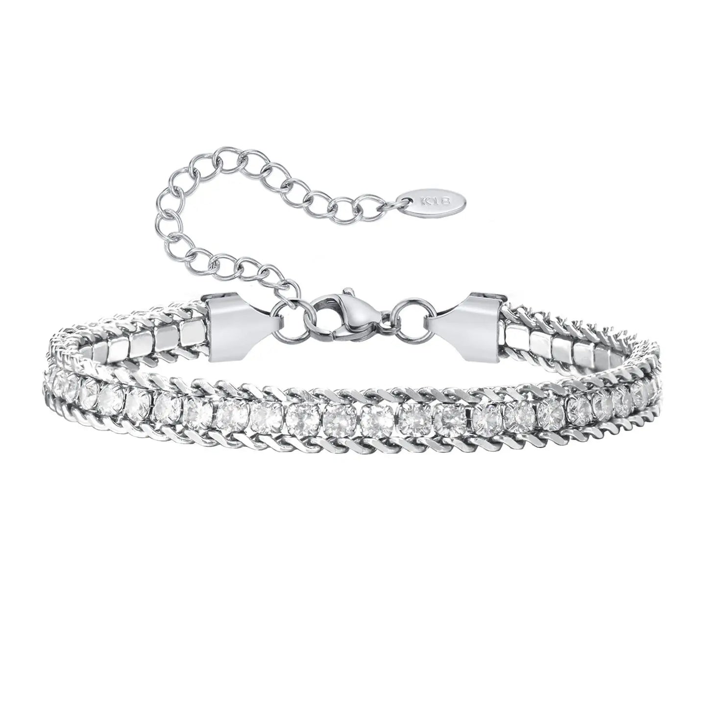 Stunning Gold Iced Out Tennis Bracelet for Women with 5A Cubic Zirconia Stones