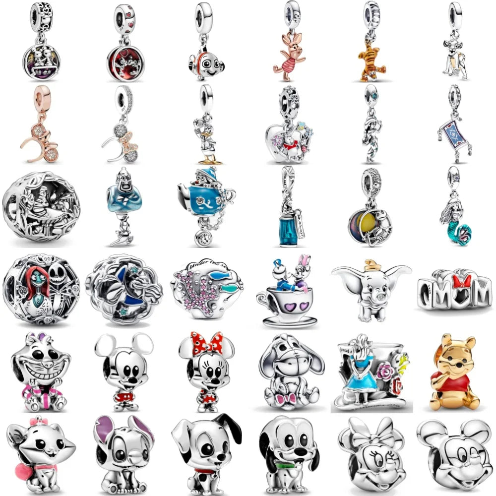 Exquisite 925 Silver Elephant Dog Bead Fish Pig Pendant for DIY European Bracelet Jewelry