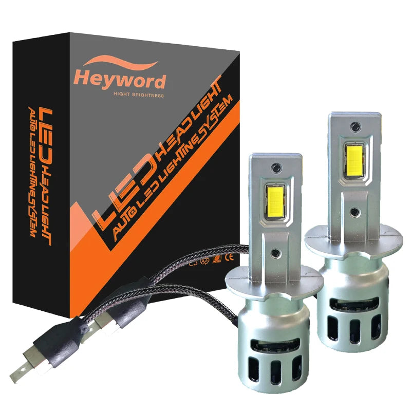 Heyword H7 100W LED Headlight Turbo 6000K 20000LM Fan
