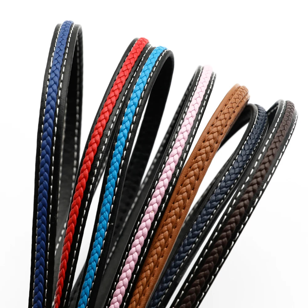 Vibrant Faux Leather Braided Cord for DIY Bracelets and Jewelry Making