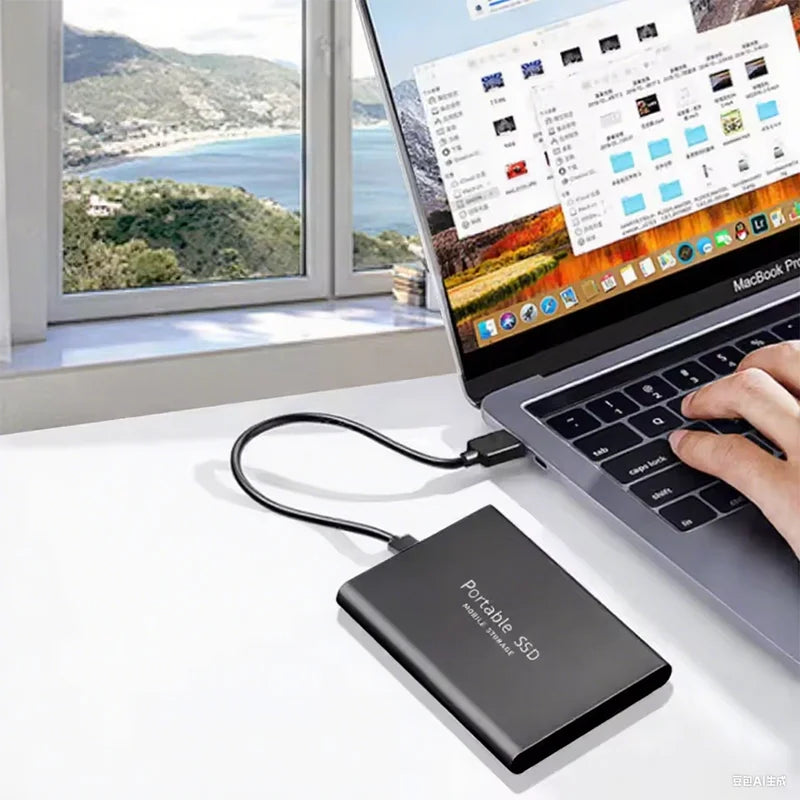 Portable SSD 1TB USB 3.2 Type-C High Speed External Solid State Drive for Laptop PC Mac