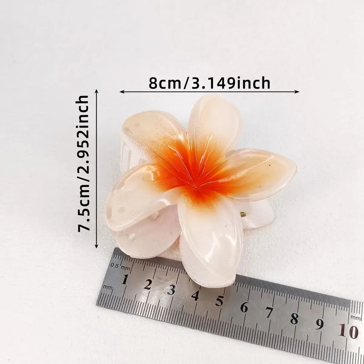 Beach Chic Gradient Flower Hair Accessories Set - Summer Hawaiian Style Hairpins and Claw Clips for Women