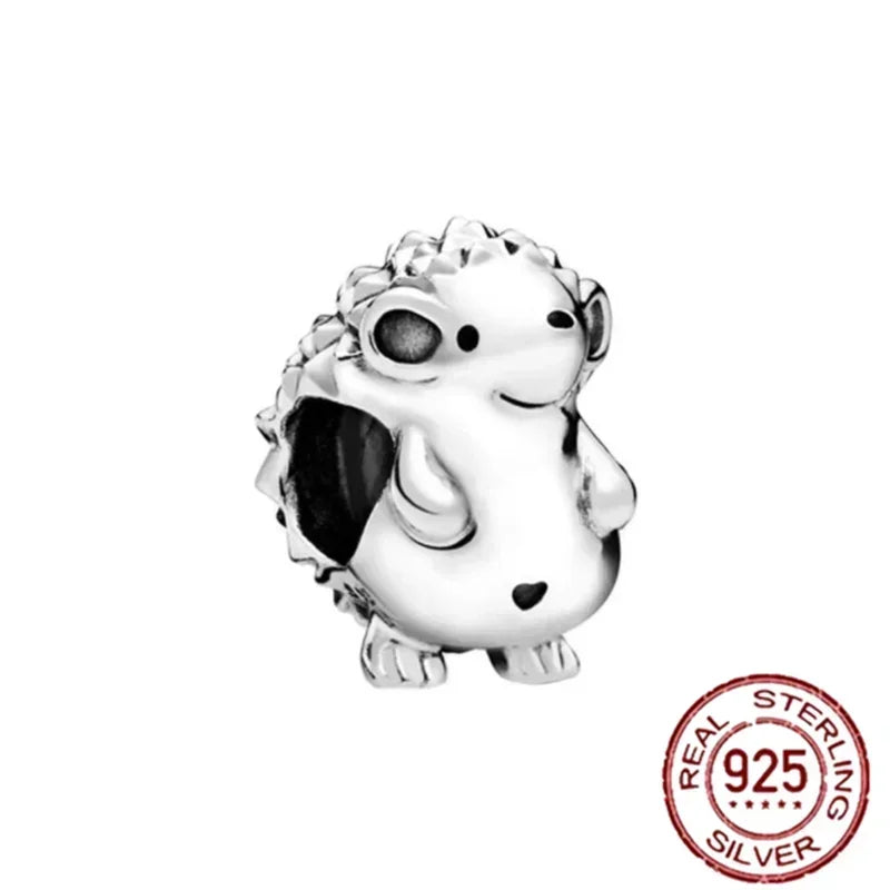 925 Sterling Silver Heart Family Tree Snowflake Animal Charms Beads for DIY Bracelet Women Jewelry Gift