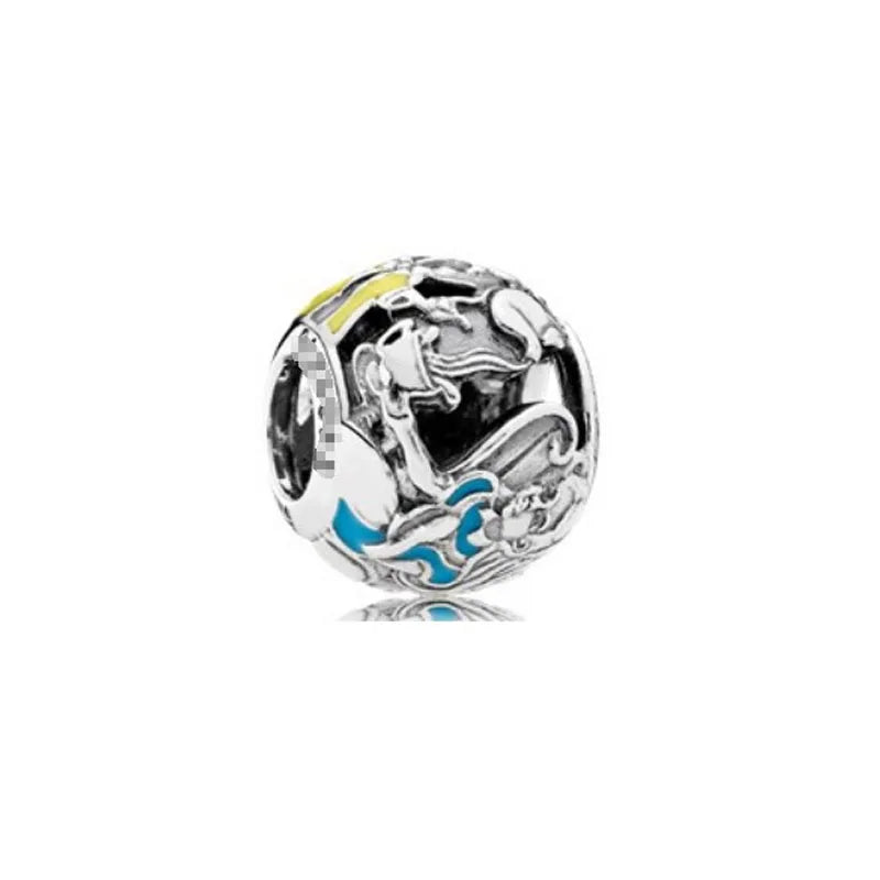 Exquisite 925 Silver Heart-Shaped Beads with Deer Pendant for European Bracelets DIY Jewelry