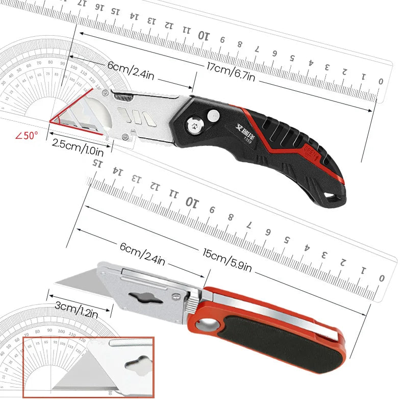 AIRAJ Multifunctional Utility Knife Heavy Duty 18mm Blade