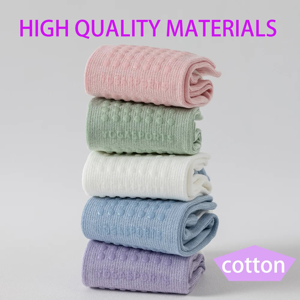 3 Pairs Hot Yoga Ankle Socks Organic Cotton Cushioned