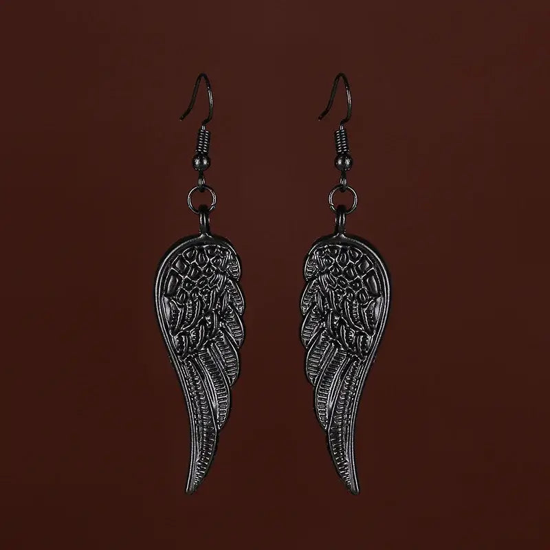 Gothic Black Wings Charm Earrings for Women and Girls Trendy AM0051 CHINA