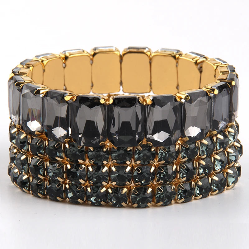 Bohemian Chic Colorful Glass Beaded Stackable Bracelets Set for Women