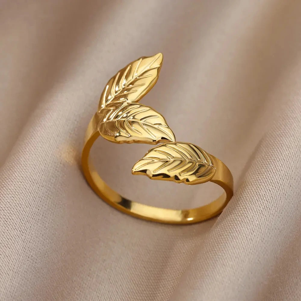 Gold Color 316L Stainless Steel Women's Rings - Fade-Resistant Luxury Wedding Jewelry with Free Shipping