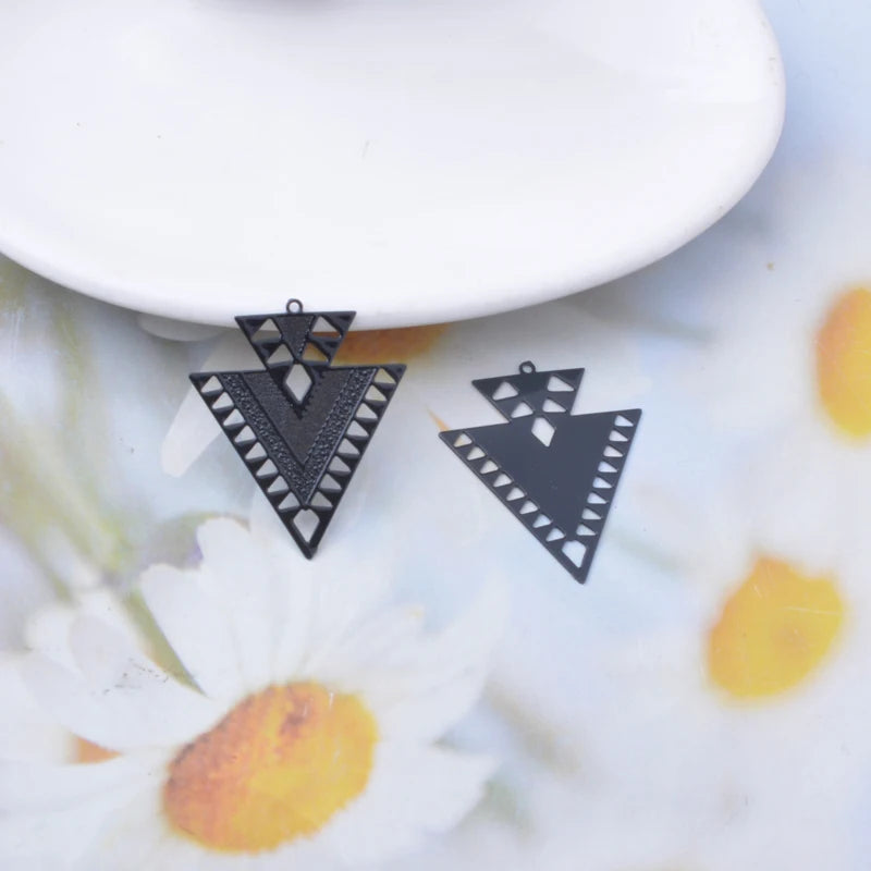 Brass Leaf Sunflower Waterdrop Charms Set for DIY Jewelry Making