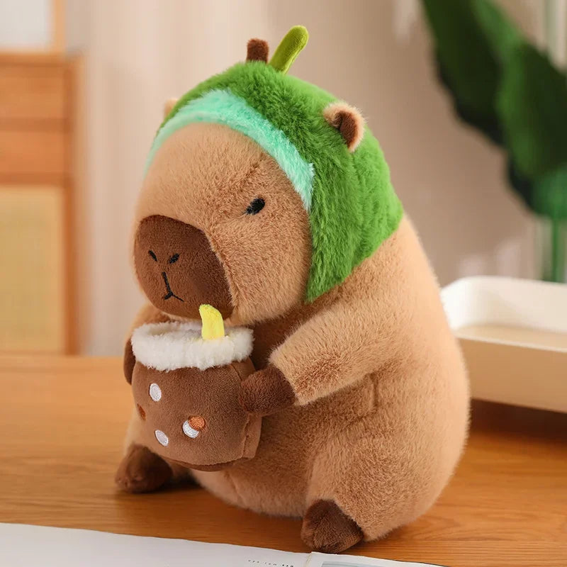 Capybara Plush Toy Simulation Cosplay Unicorn Dinosaur Decor avocado about 30cm