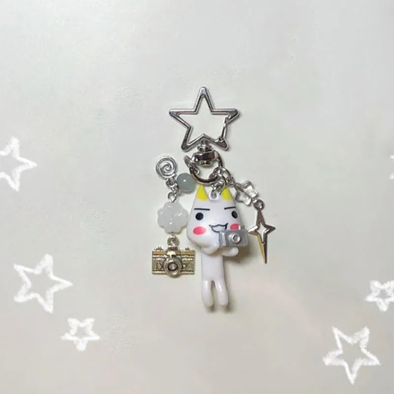 Handmade Toro Inoue Keychain Charm Beaded Jewelry Aesthetics Classic Zinc Alloy Design