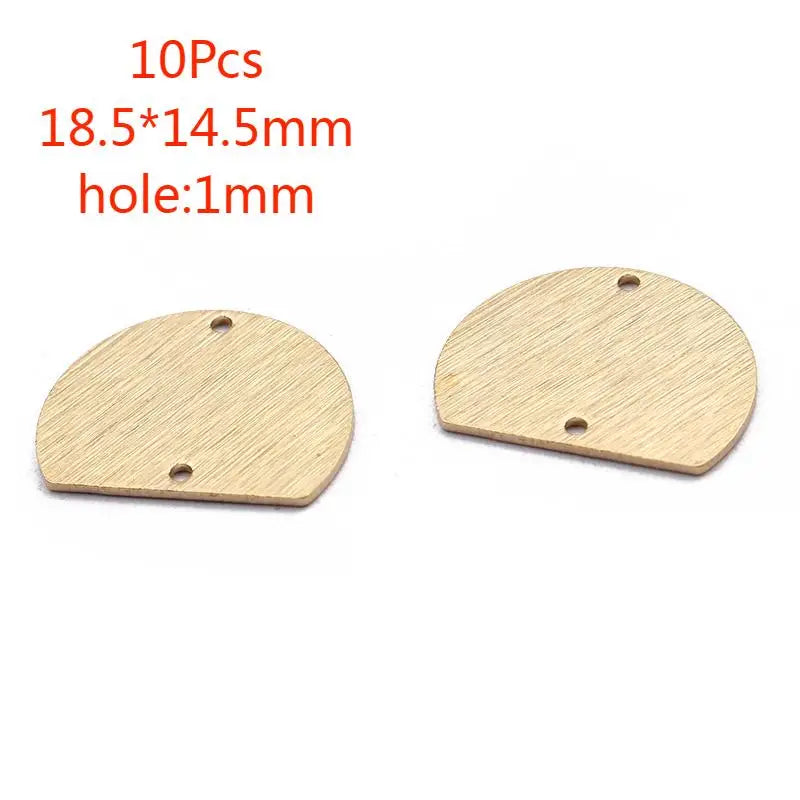 Brass Moon Round Connectors U-Shaped Arch Links for DIY Jewelry Making 10 to 20 Pieces