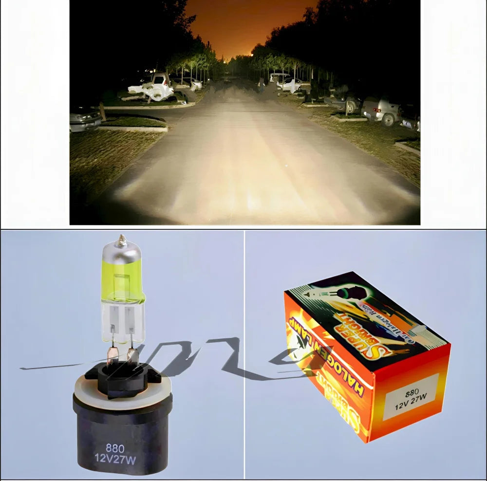 MeiShangYang 27W H27 Halogen Car Fog Lights 12V White Yellow 3000K 5000K Headlight Bulbs