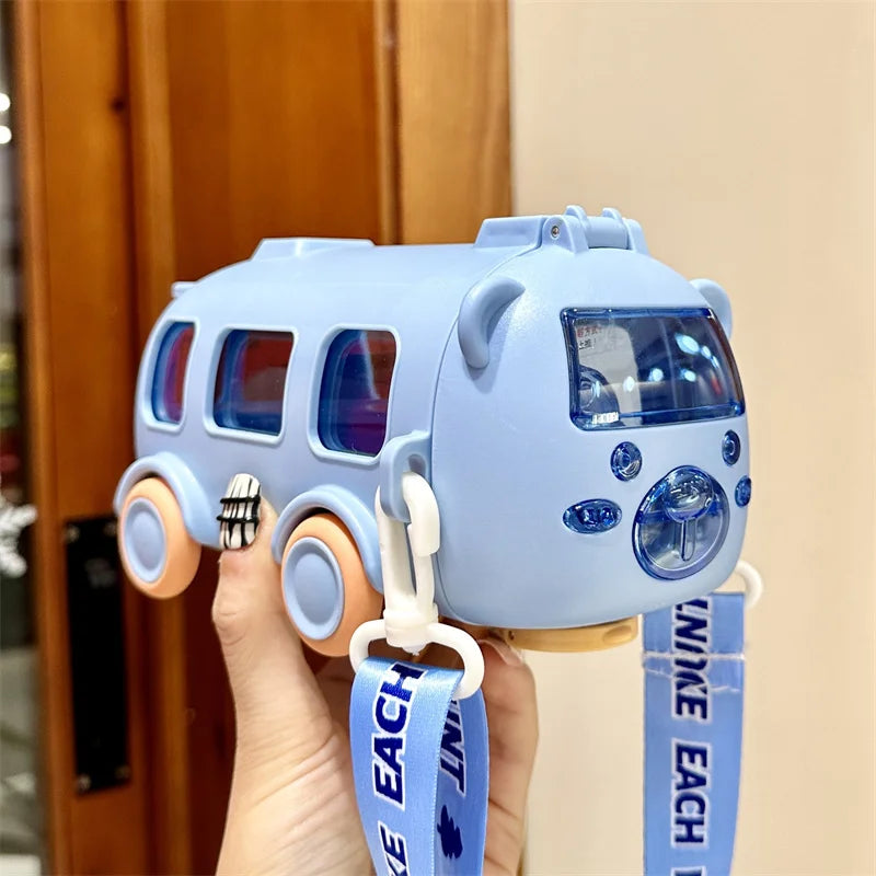 Kids Cute Cartoon Straw Water Bottle Leakproof BPA Free